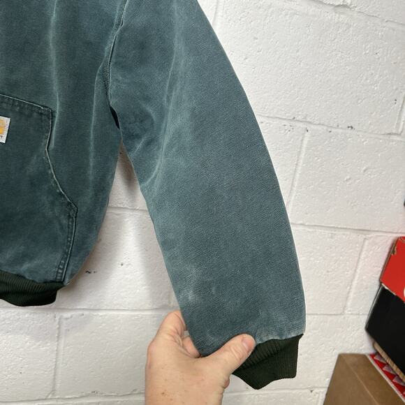 Vintage Carhartt Hooded Active Jacket “Hunter Green” JQ643 - Picture 6 of 10